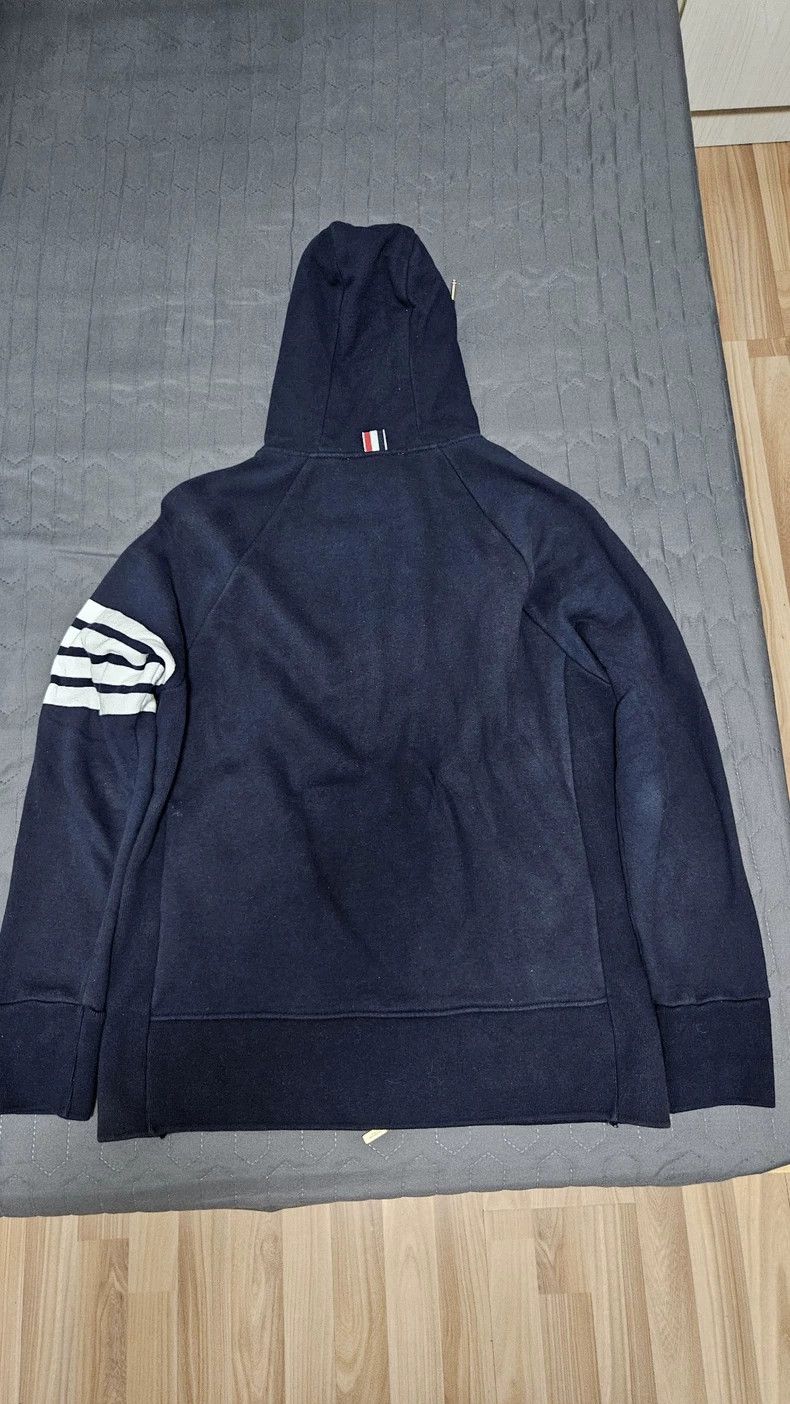 Thom Browne THOM BROWNE 4-Stripe Zip Hoodie - dmc Size US M / EU 48-50 / 2 - 2 Thumbnail