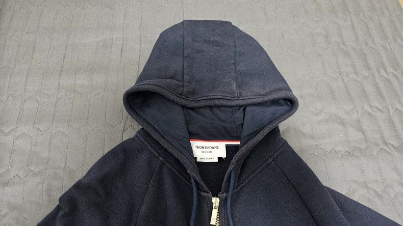 Thom Browne THOM BROWNE 4-Stripe Zip Hoodie - dmc Size US M / EU 48-50 / 2 - 4 Thumbnail