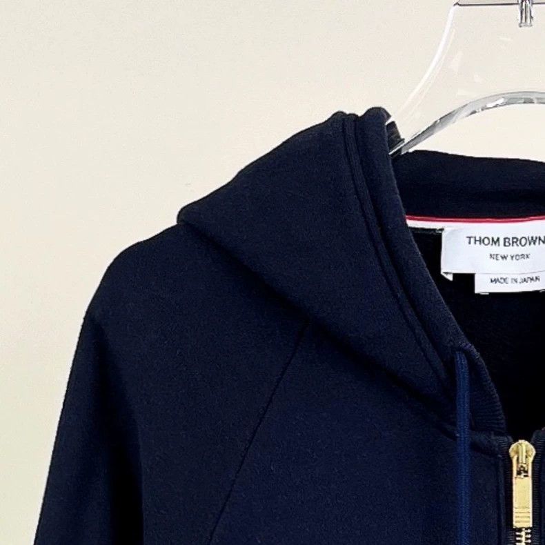 Thom Browne Thom Browne Classic Navy Hoodie Jacket - dmc Size US M / EU 48-50 / 2 - 3 Thumbnail