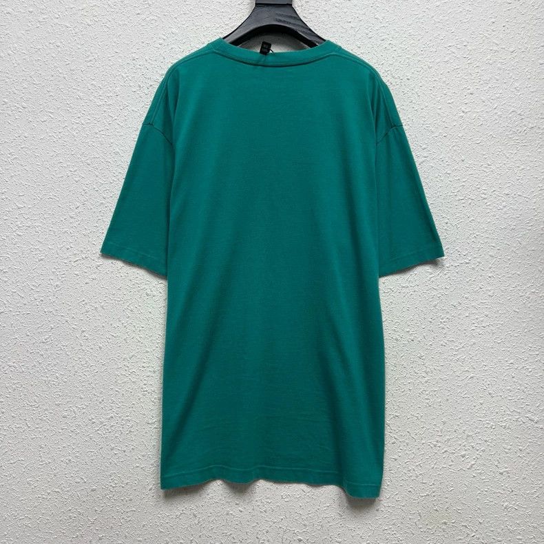 Balenciaga Balenciaga Teal Short Sleeve T-Shirt - dmc Size US M / EU 48-50 / 2 - 2 Thumbnail