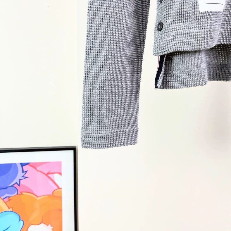 Thom Browne Thom Browne Gray Waffle Turtleneck Sweater - dmc Size US XS / EU 42 / 0 - 4 Thumbnail