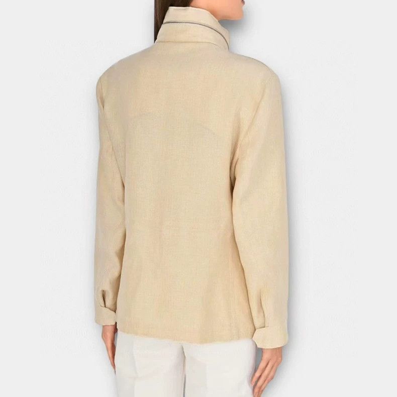 Loro Piana Loro Piana Women's Linen Traveler Jacket - dmc Size US L / EU 52-54 / 3 - 3 Thumbnail