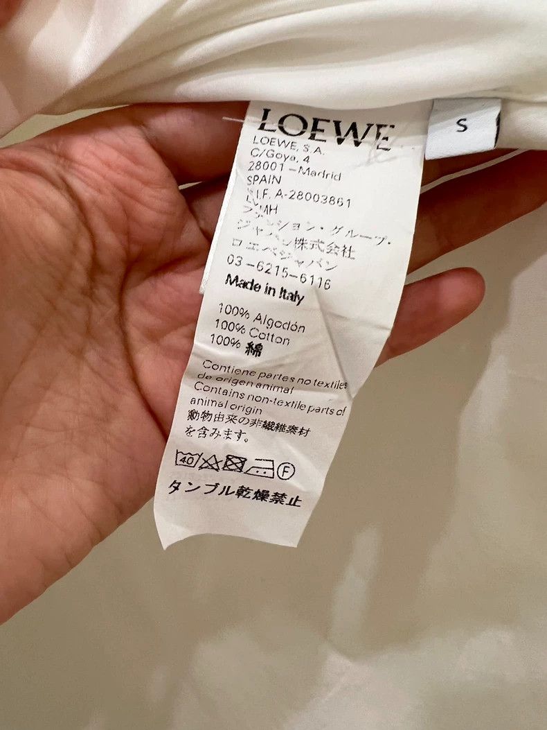Loewe LOEWE Asymmetric White Button-Up Shirt - dmc Size US S / EU 44-46 / 1 - 4 Thumbnail