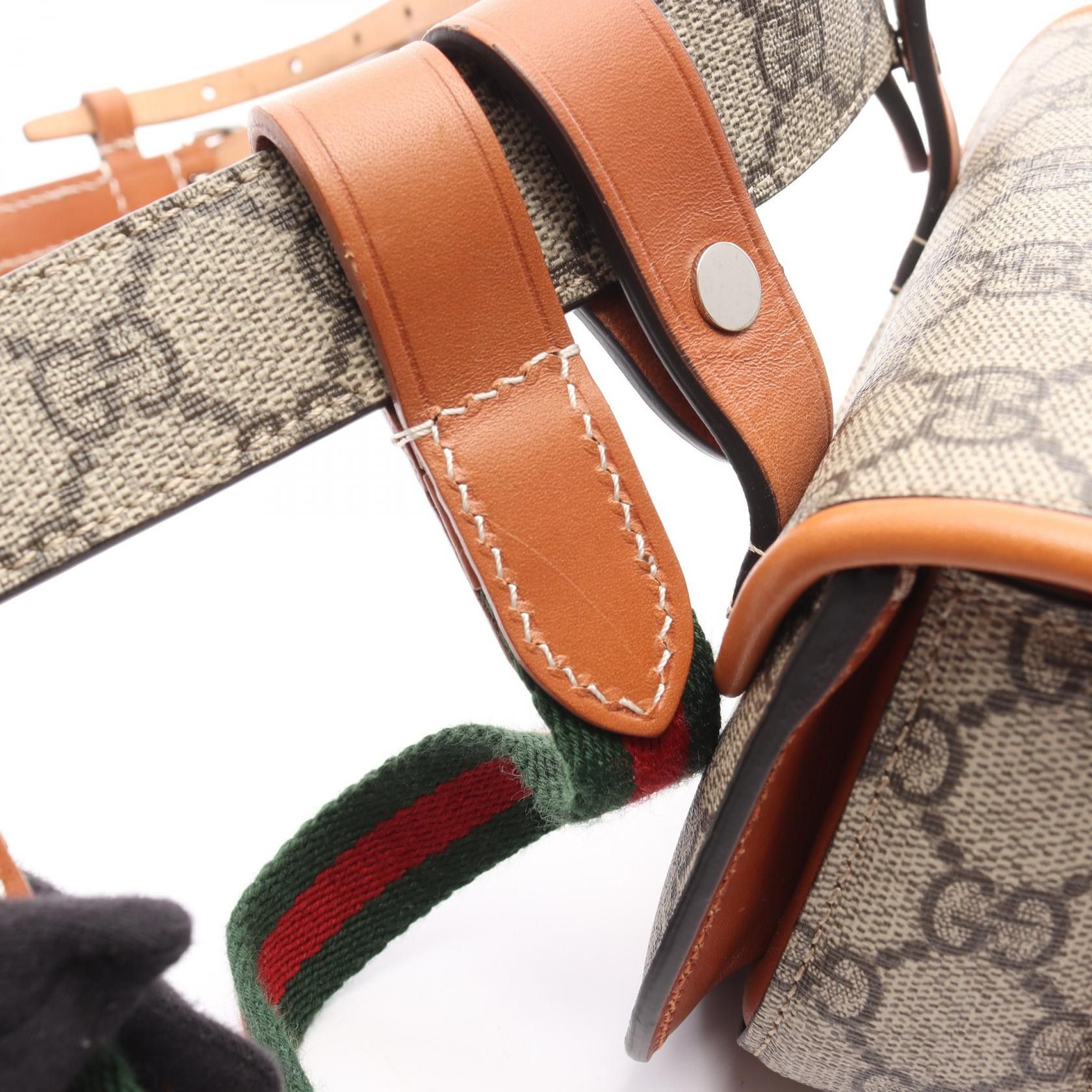 Gucci Gucci Gucci Bamboo 1947 GG Supreme Coated Canvas Belt Bag Canvas Belt Bag 681137 DUTY FREE for USA Size ONE SIZE - 5 Thumbnail
