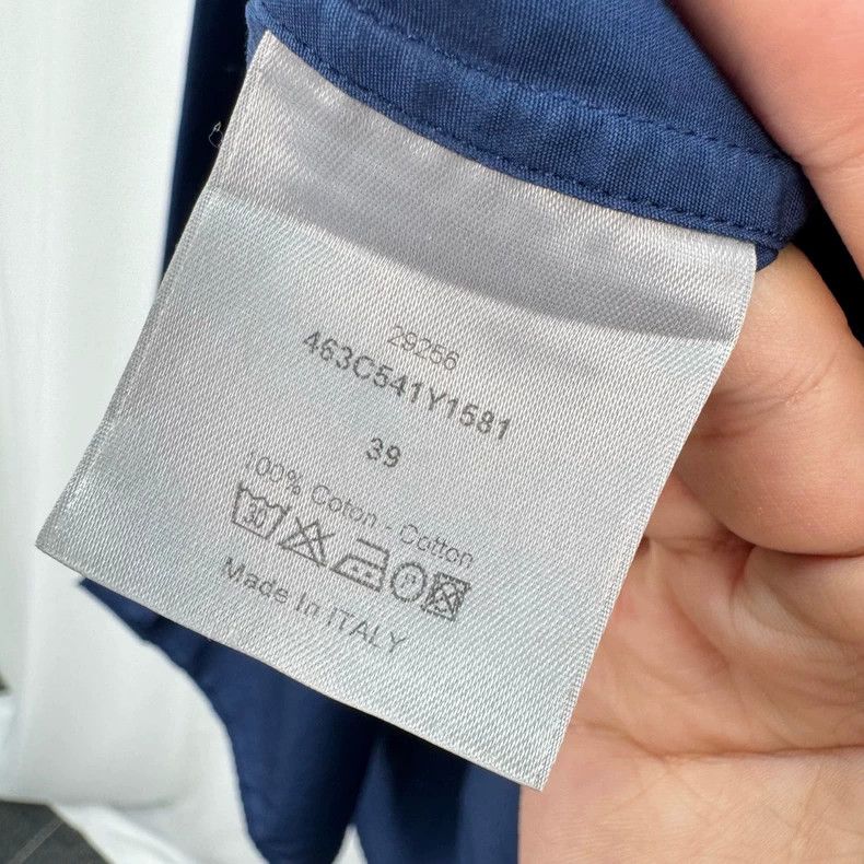 Dior Dior Embroidered CD Logo Blue Shirt-yf Size US M / EU 48-50 / 2 - 7 Thumbnail