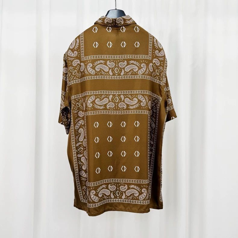 Dior Dior Bandana Print Silk Short Sleeve Shirt-yf Size US M / EU 48-50 / 2 - 2 Thumbnail