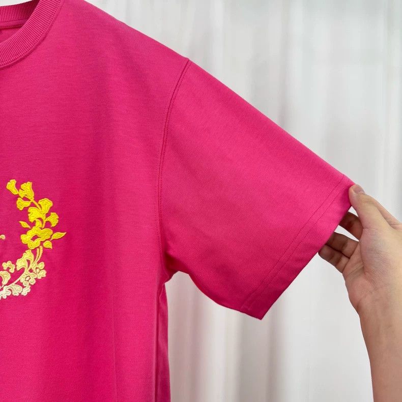 Dior Dior Embroidered Floral Short Sleeve Tee-yf Size US L / EU 52-54 / 3 - 4 Thumbnail