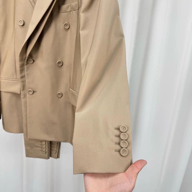 Dior Dior Beige Wool Peak Lapel Blazer-yf Size US M / EU 48-50 / 2 - 4 Thumbnail
