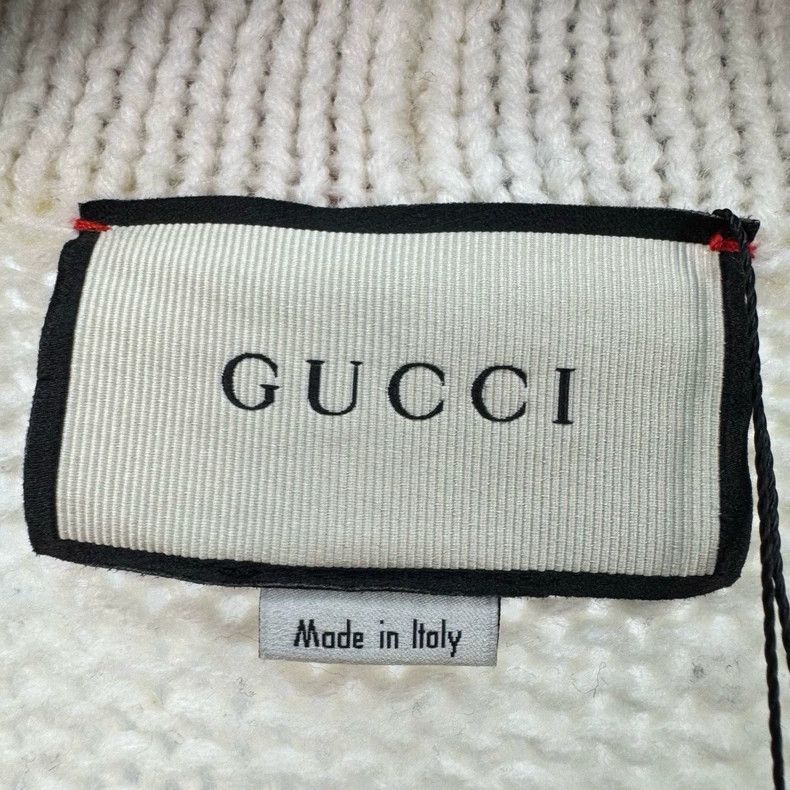Gucci Gucci Cream Red Green Knit Cardigan-yf Size US XS / EU 42 / 0 - 5 Thumbnail