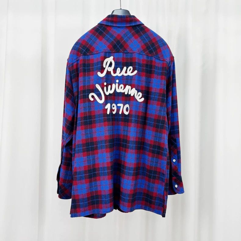 Japanese Brand Kenzo Embroidered Plaid Button-Up Shirt-yf Size US M / EU 48-50 / 2 - 2 Thumbnail