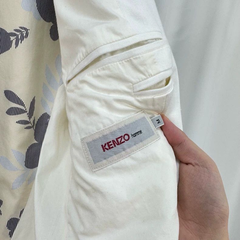 Japanese Brand Kenzo Stripe Floral Blazer Jacket-yf Size US M / EU 48-50 / 2 - 6 Thumbnail