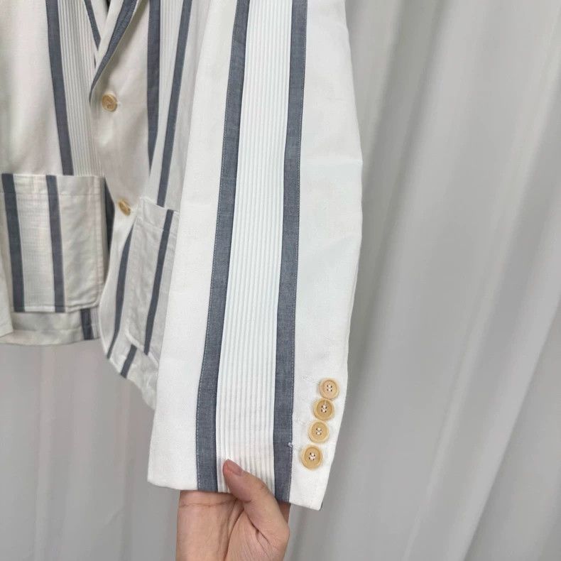 Japanese Brand Kenzo Stripe Floral Blazer Jacket-yf Size US M / EU 48-50 / 2 - 4 Thumbnail
