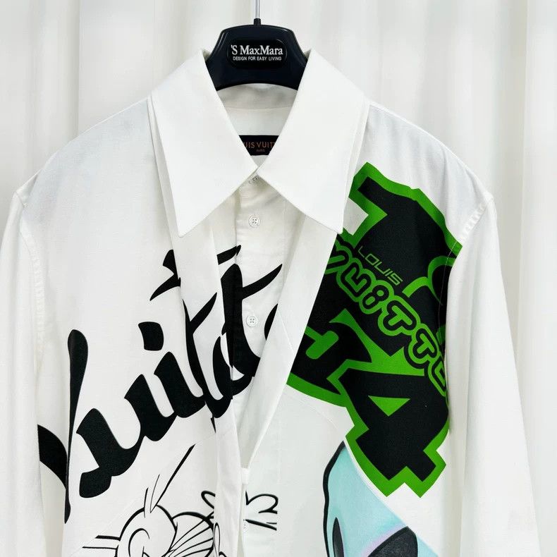 Louis Vuitton Louis Vuitton Alien Print Button Up Shirt-yf Size US XL / EU 56 / 4 - 3 Thumbnail