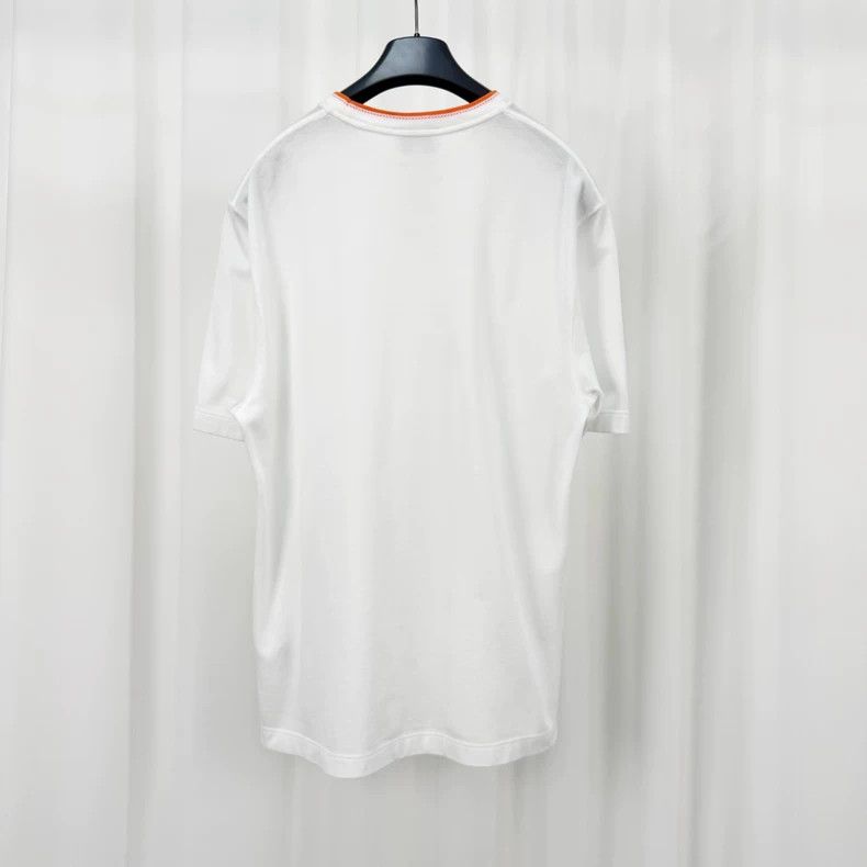 Hermes Hermes Orange Trim Embroidered Short Sleeve-yf Size US L / EU 52-54 / 3 - 2 Thumbnail