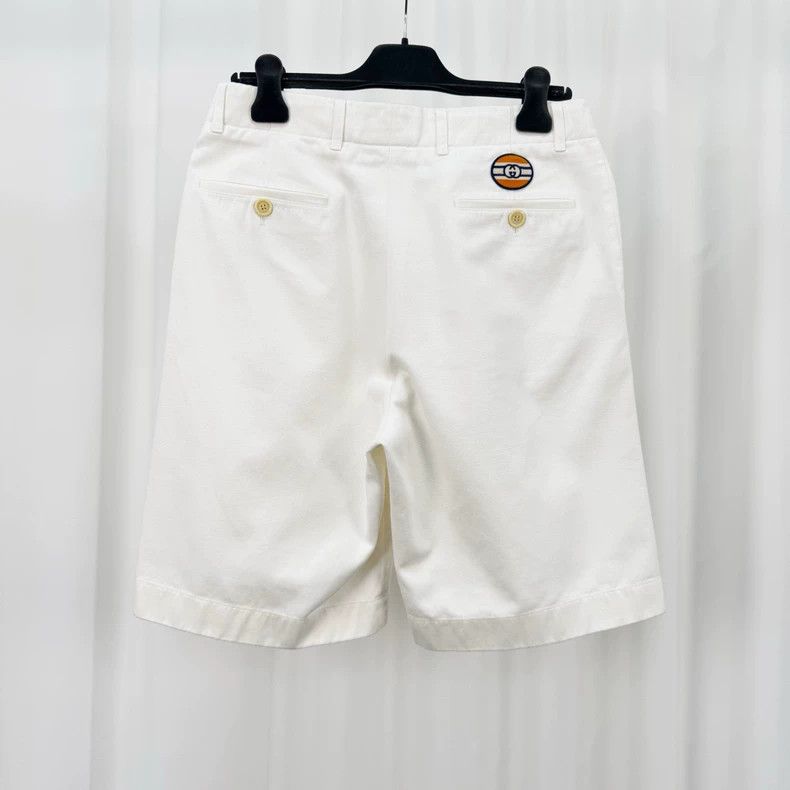 Gucci Gucci Embroidered Double G Denim Shorts-yf Size US 30 / EU 46 - 2 Thumbnail