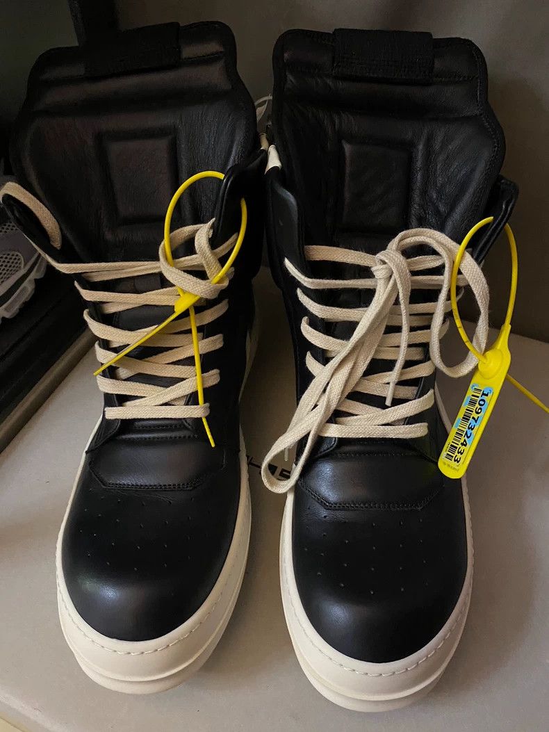 Rick Owens Rick Owens Leather High-Top Sneakers-yf Size US 10.5 / EU 43-44 - 2 Thumbnail