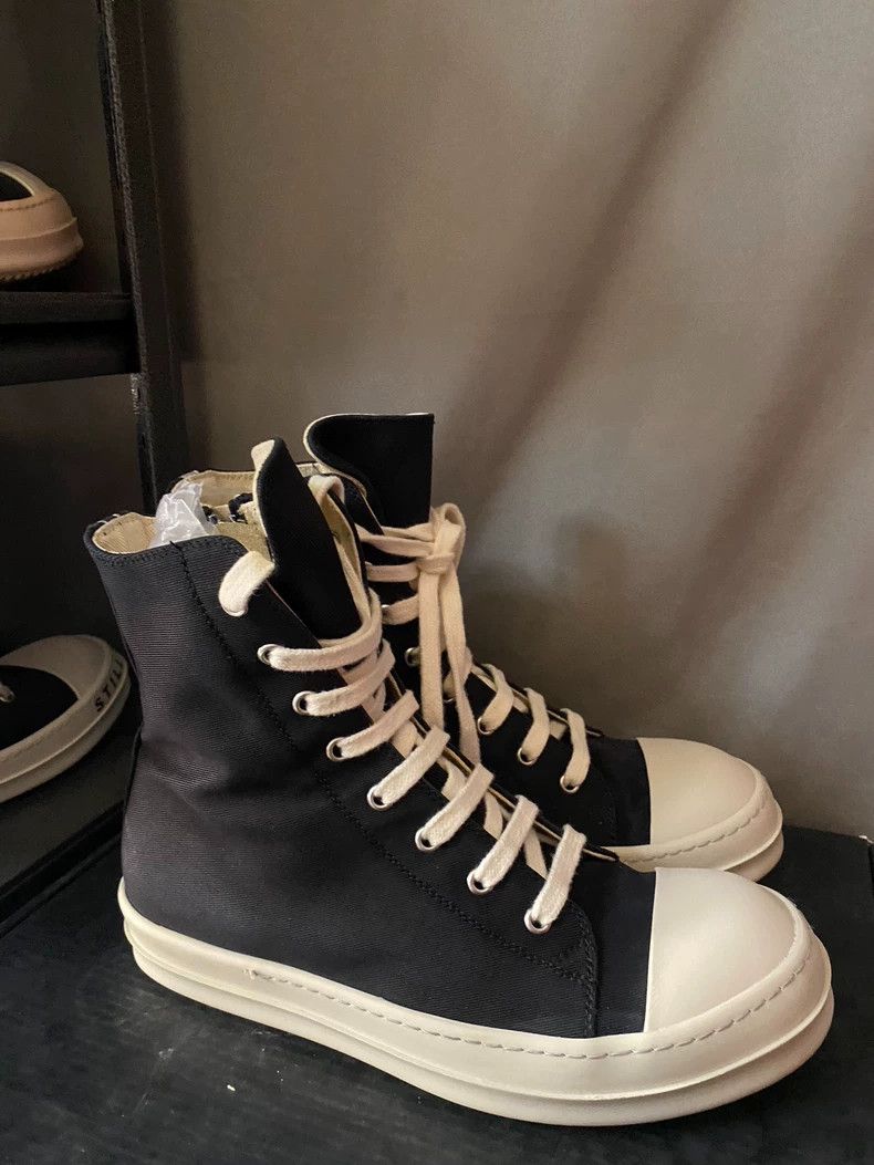 Rick Owens Rick Owens diffusion line silk-like upper high-top canvas shoes-yf Size US 8.5 / EU 41-42 - 3 Thumbnail