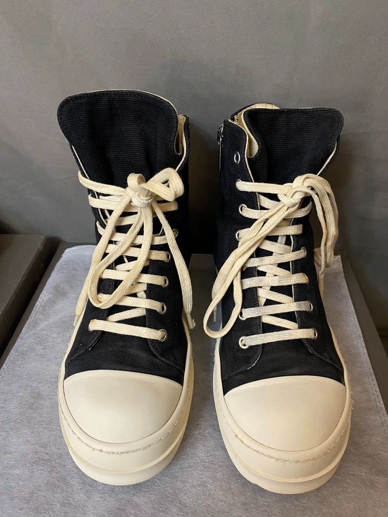 Rick Owens Rick Owens Canvas High-Top Sneakers-yf Size US 8.5 / EU 41-42 - 2 Thumbnail