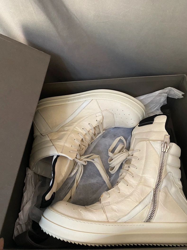 Rick Owens Rick Owens White Leather High-Top Boots-yf Size US 10.5 / EU 43-44 - 8 Thumbnail