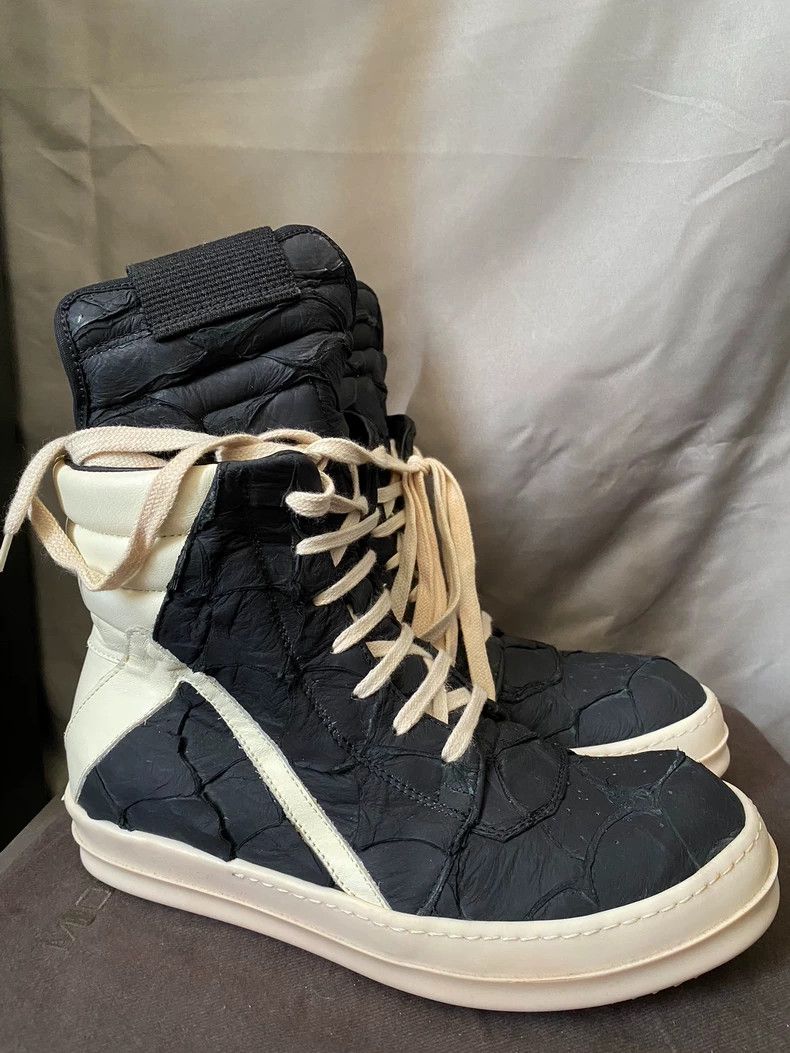Rick Owens Rick Owens Fish Skin High-Top Sneakers-yf Size US 10.5 / EU 43-44 - 3 Thumbnail