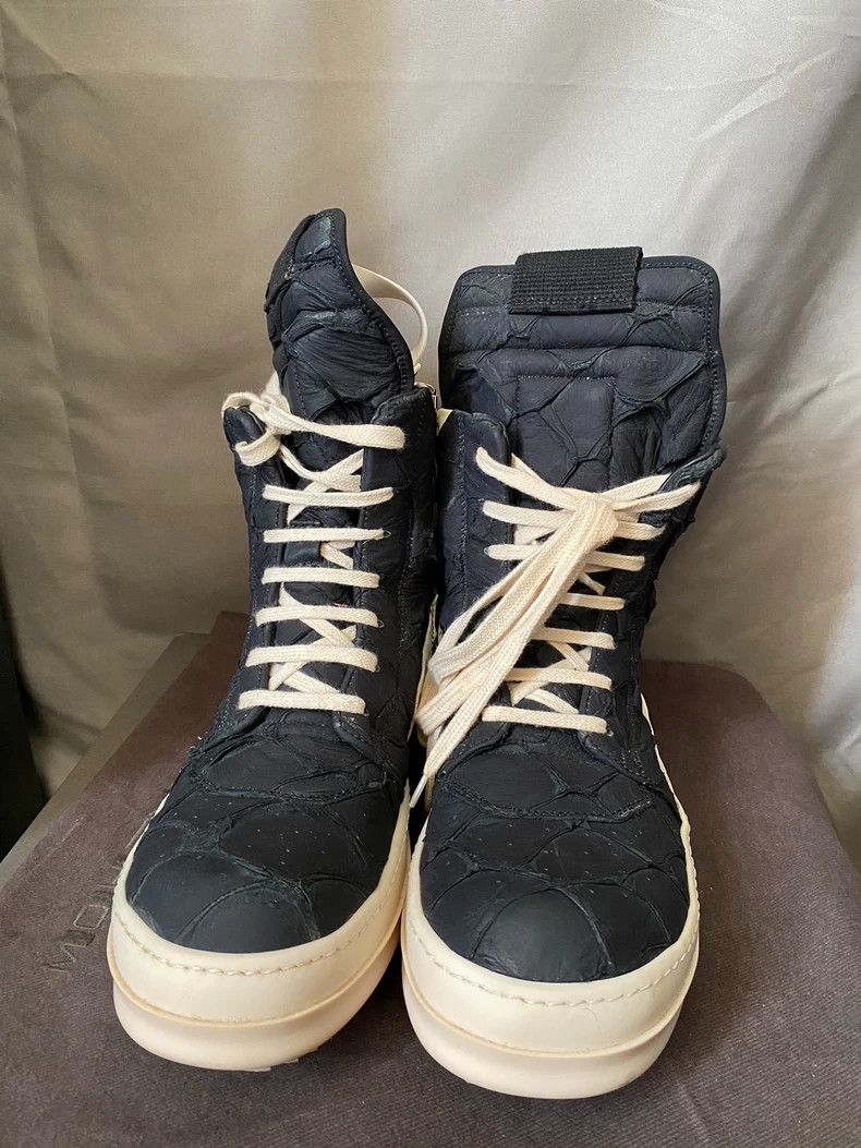 Rick Owens Rick Owens Fish Skin High-Top Sneakers-yf Size US 10.5 / EU 43-44 - 2 Thumbnail