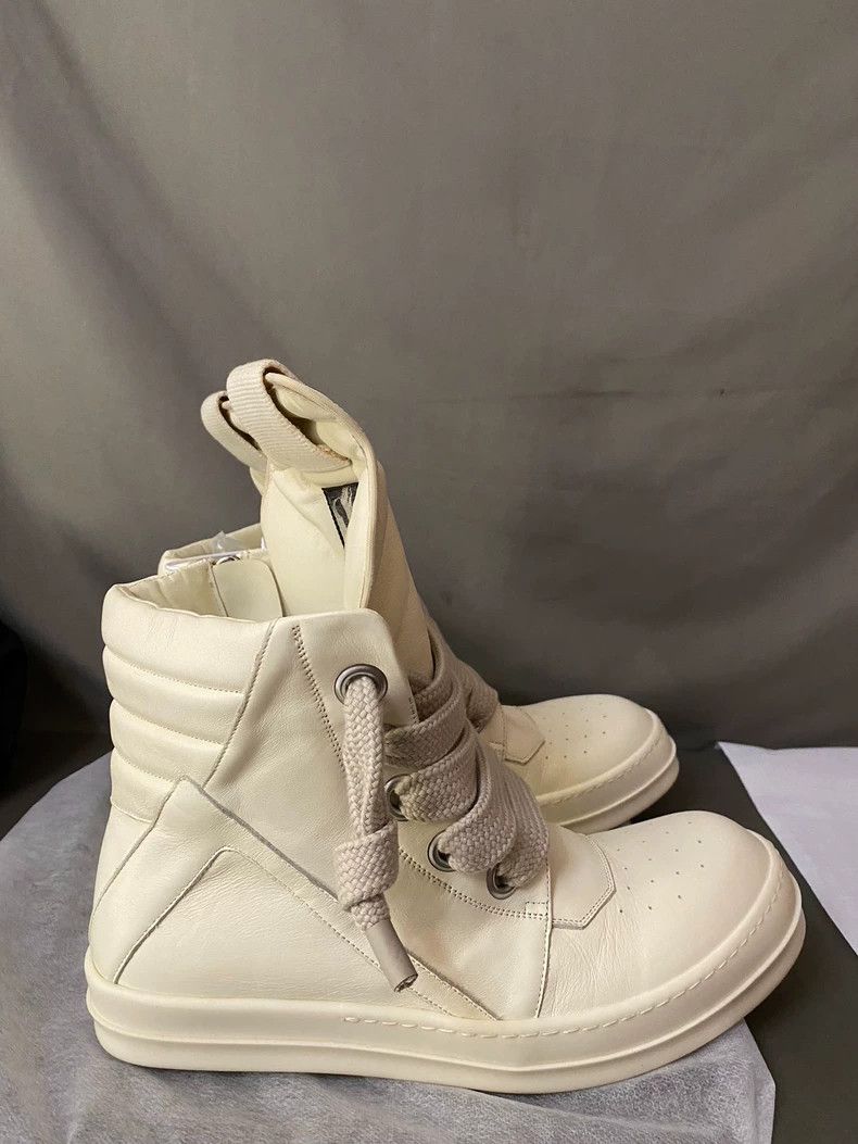 Rick Owens Rick Owens White High-Top Sneakers-yf Size US 11.5 / EU 44-45 - 3 Thumbnail