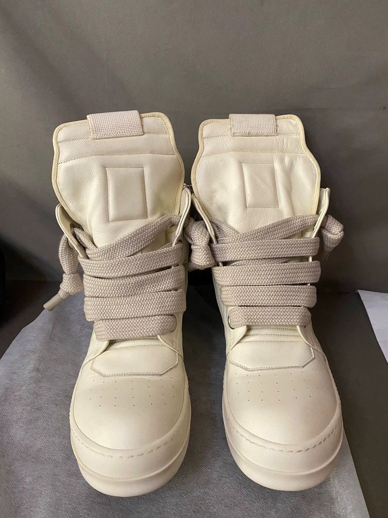 Rick Owens Rick Owens White High-Top Sneakers-yf Size US 11.5 / EU 44-45 - 2 Thumbnail