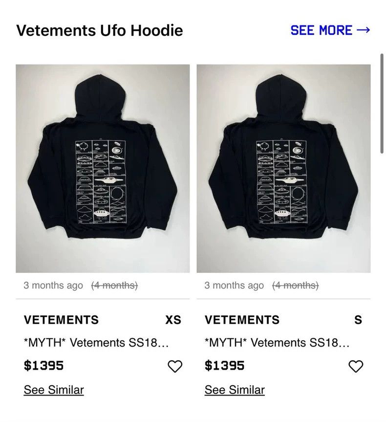 専用　vetements  18ss パーカー size s ヴェトモン VETEMENTS 18SS Rainbows Unicorn Hooded ユニコーン