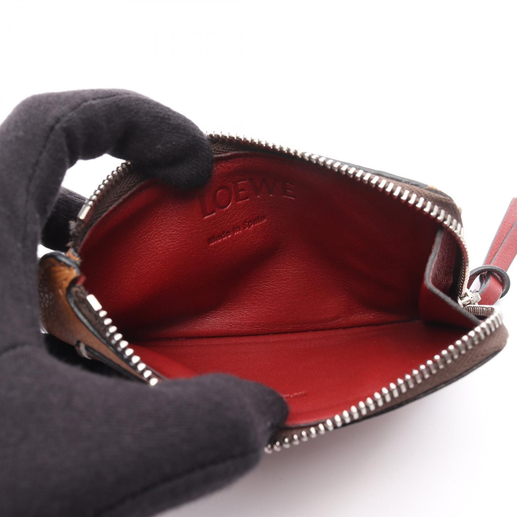 Loewe Loewe Loewe Anagram Leather Coin Card Holder Leather Coin Case C660Z40X04 DUTY FREE for USA Size ONE SIZE - 3 Thumbnail