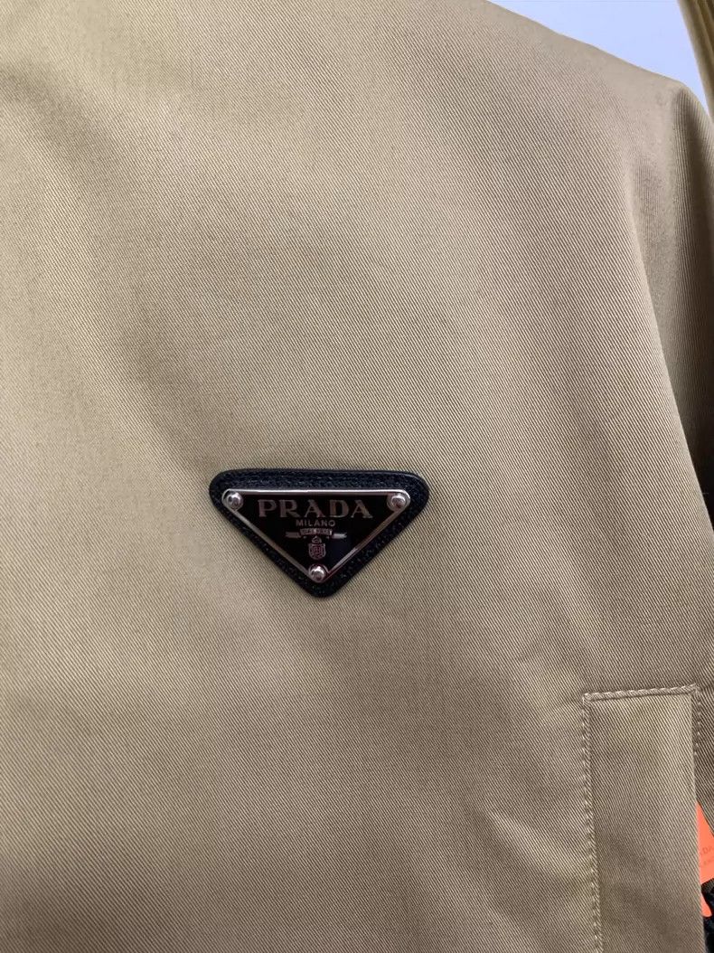 Prada Prada Khaki Triangle Logo Short Jacket - dmc Size US M / EU 48-50 / 2 - 2 Thumbnail