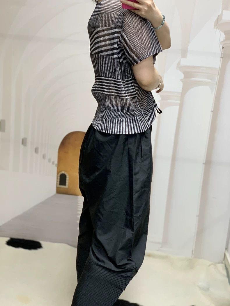 Issey Miyake Issey Miyake PP Striped Top with Shawl - dmc Size US M / EU 48-50 / 2 - 6 Thumbnail