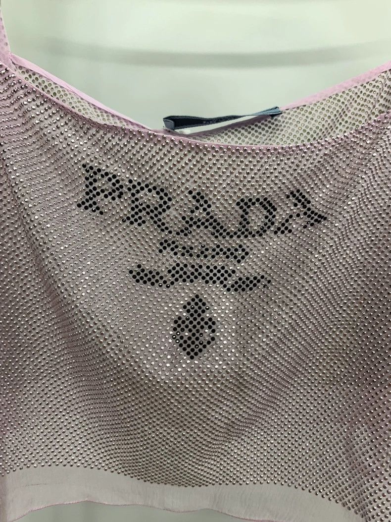 Prada Prada Pink Rhinestone Sleeveless Top - dmc Size US M / EU 48-50 / 2 - 2 Thumbnail