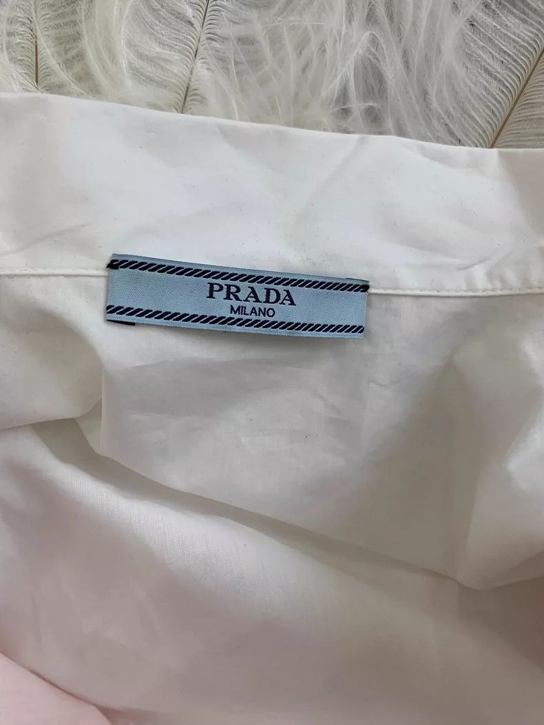 Prada Prada Sheer Feather Trim Button Shirt - dmc Size US M / EU 48-50 / 2 - 4 Thumbnail