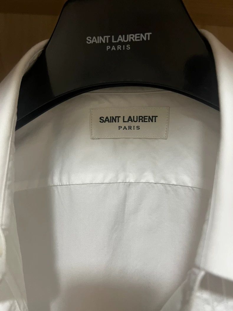 Saint Laurent Paris Saint Laurent White Pleated Button-Up Shirt - dmc Size US S / EU 44-46 / 1 - 2 Thumbnail