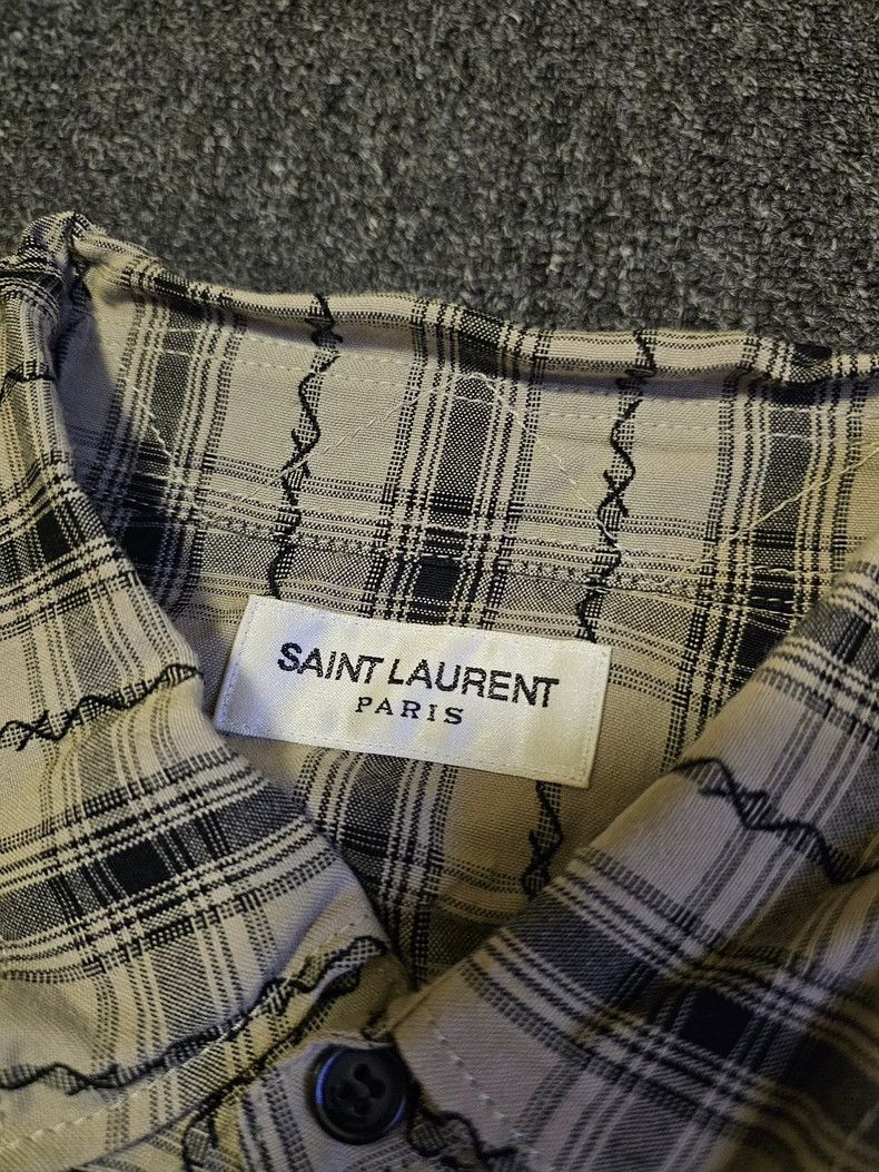 Saint Laurent Paris Saint Laurent Oversize Plaid Shirt - dmc Size US XL / EU 56 / 4 - 3 Thumbnail