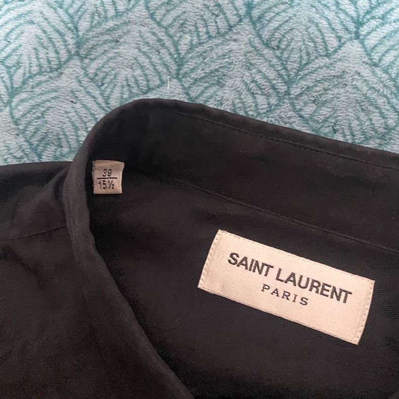 Saint Laurent Paris Saint Laurent SLP Dark Pattern Shirt - dmc Size US L / EU 52-54 / 3 - 2 Thumbnail