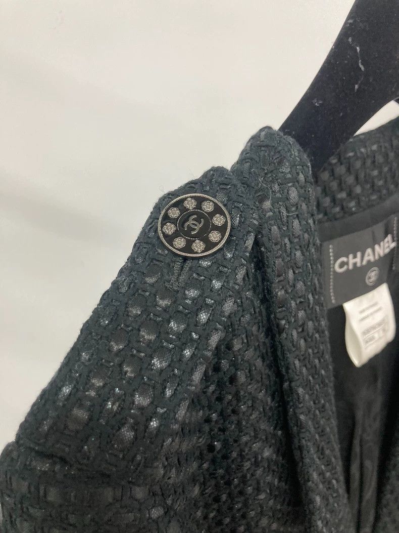 Chanel Chanel Black Woven Tweed Jacket - dmc Size US S / EU 44-46 / 1 - 3 Thumbnail
