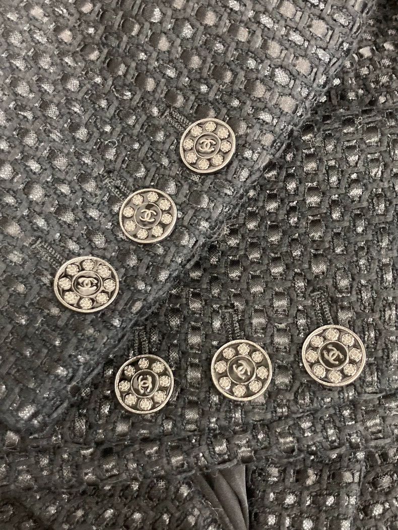 Chanel Chanel Black Woven Tweed Jacket - dmc Size US S / EU 44-46 / 1 - 5 Thumbnail