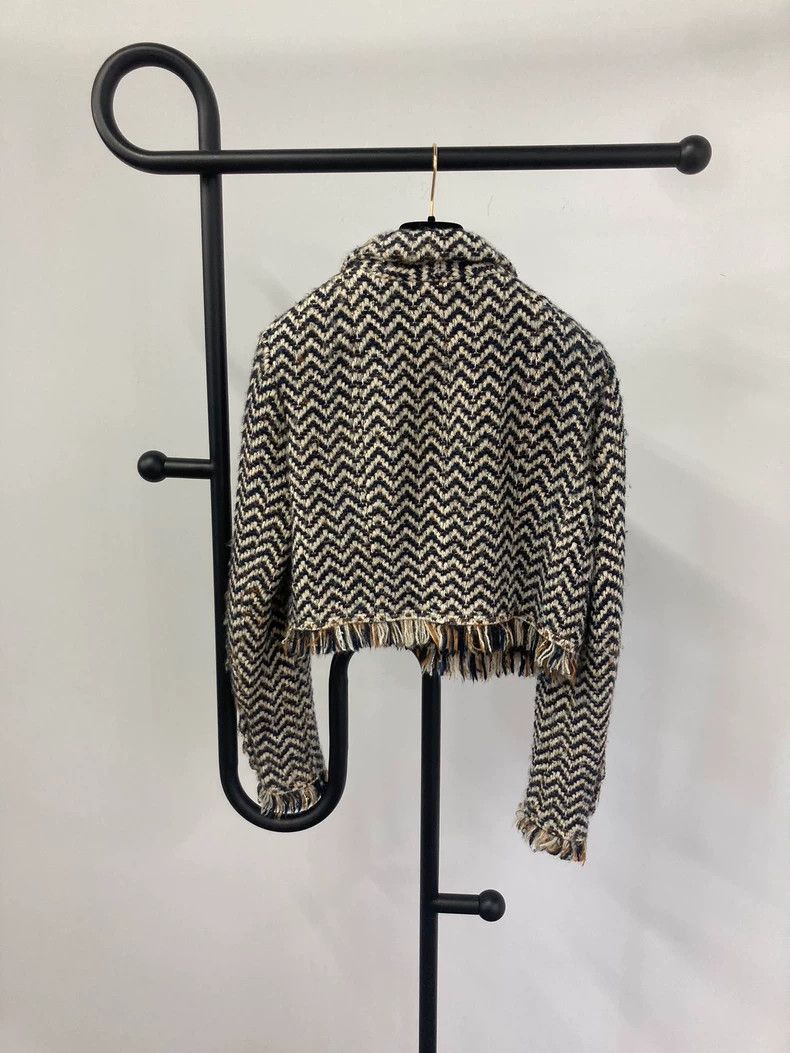 Chanel Chanel Chevron Fringe Short Jacket - dmc Size US M / EU 48-50 / 2 - 3 Thumbnail