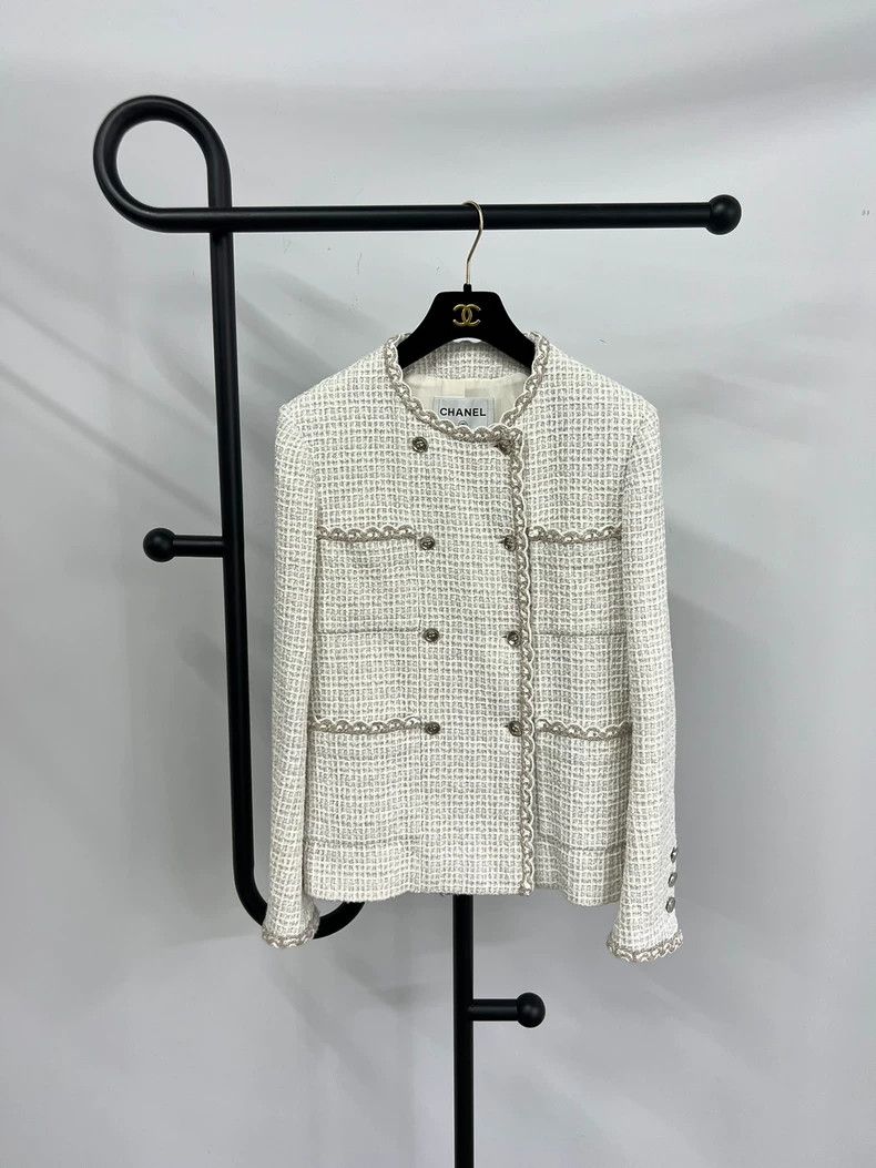 Chanel Chanel 25C Tweed Double-Breasted Jacket - dmc Size US S / EU 44-46 / 1 - 2 Thumbnail