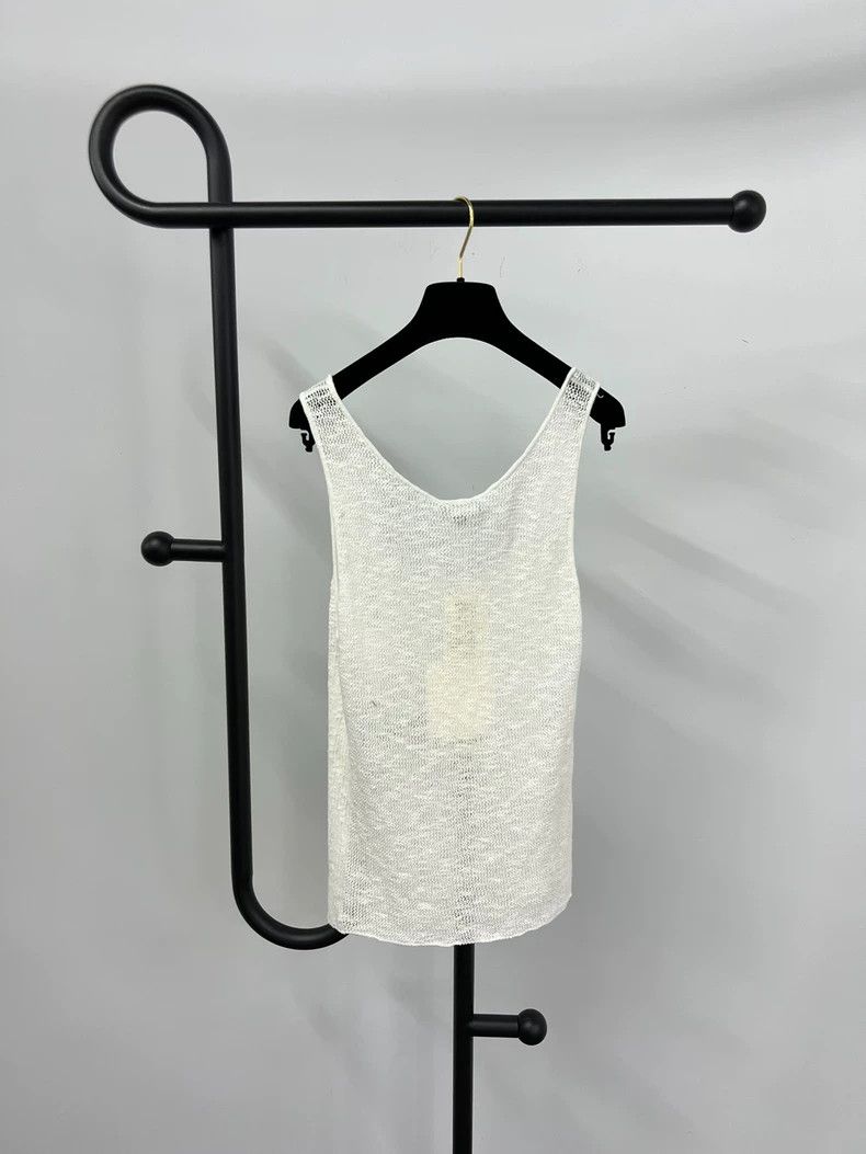 Chanel Chanel Coco Beach White Knit Vest - dmc Size US S / EU 44-46 / 1 - 4 Thumbnail