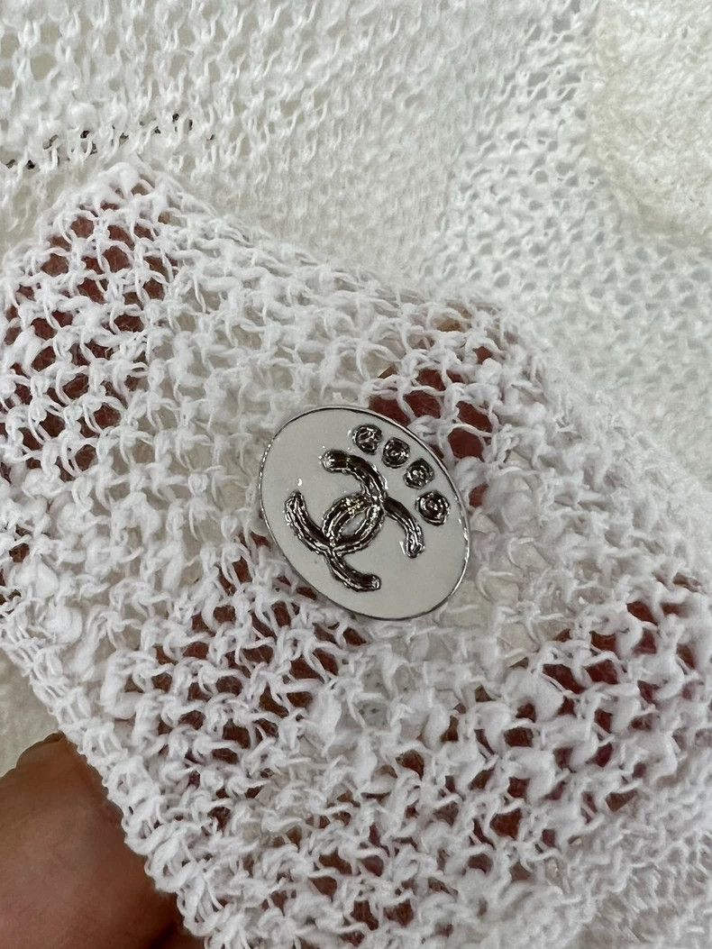 Chanel Chanel Coco Beach White Knit Vest - dmc Size US S / EU 44-46 / 1 - 3 Thumbnail