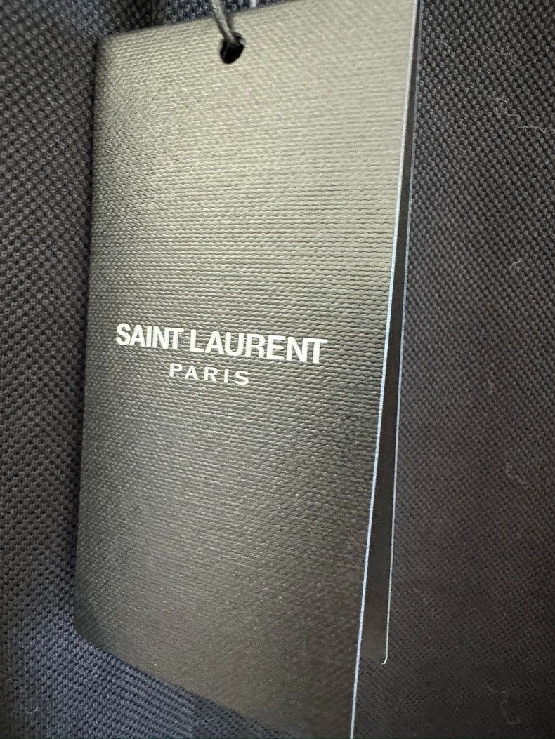 Saint Laurent Paris Saint Laurent Short Sleeve Polo Shirt - dmc Size US XL / EU 56 / 4 - 5 Thumbnail