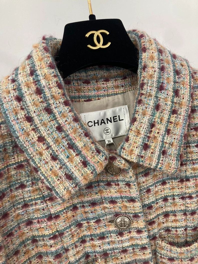 Chanel Chanel Tweed Collar Jacket Multi-color - dmc Size US S / EU 44-46 / 1 - 3 Thumbnail