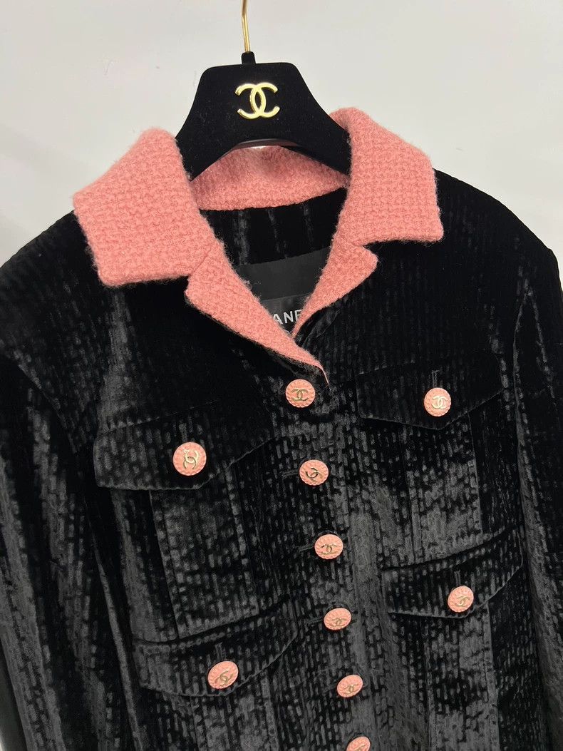 Chanel Chanel 22B Black Velvet Long Jacket - dmc Size US M / EU 48-50 / 2 - 3 Thumbnail