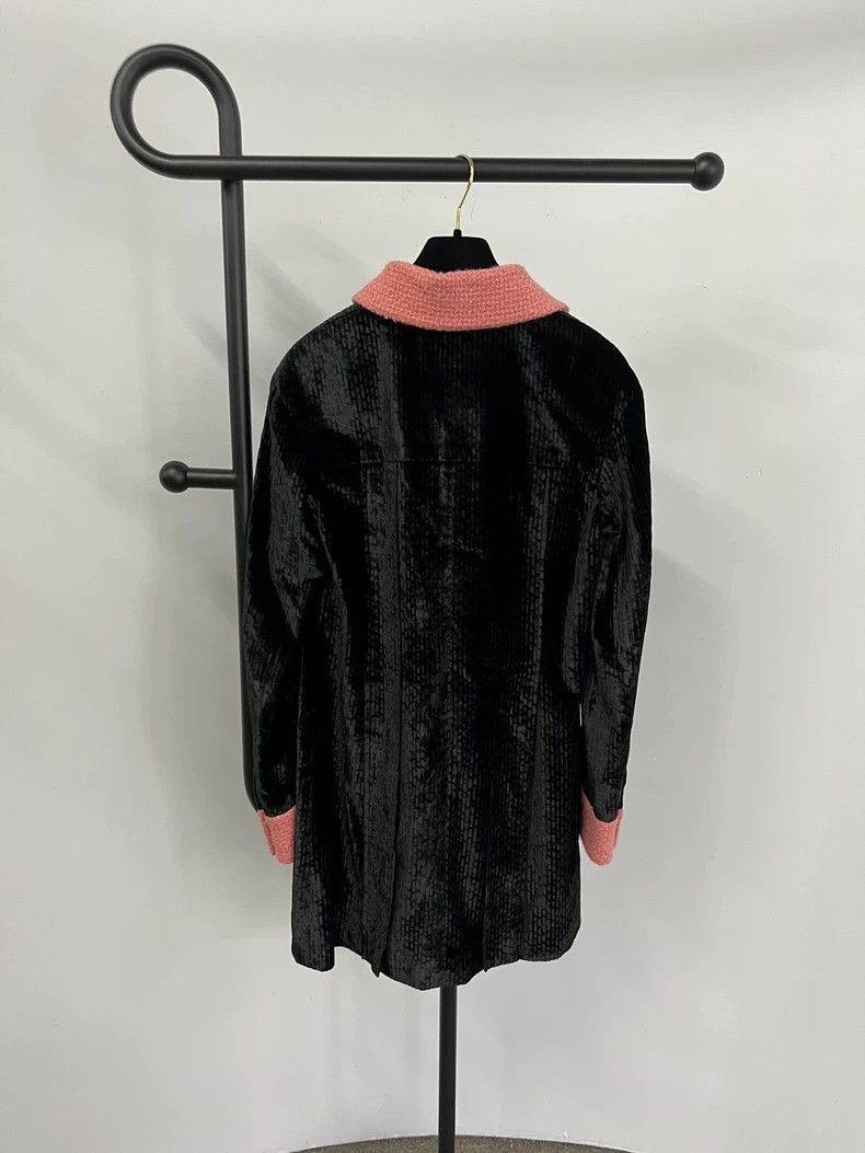 Chanel Chanel 22B Black Velvet Long Jacket - dmc Size US M / EU 48-50 / 2 - 2 Thumbnail