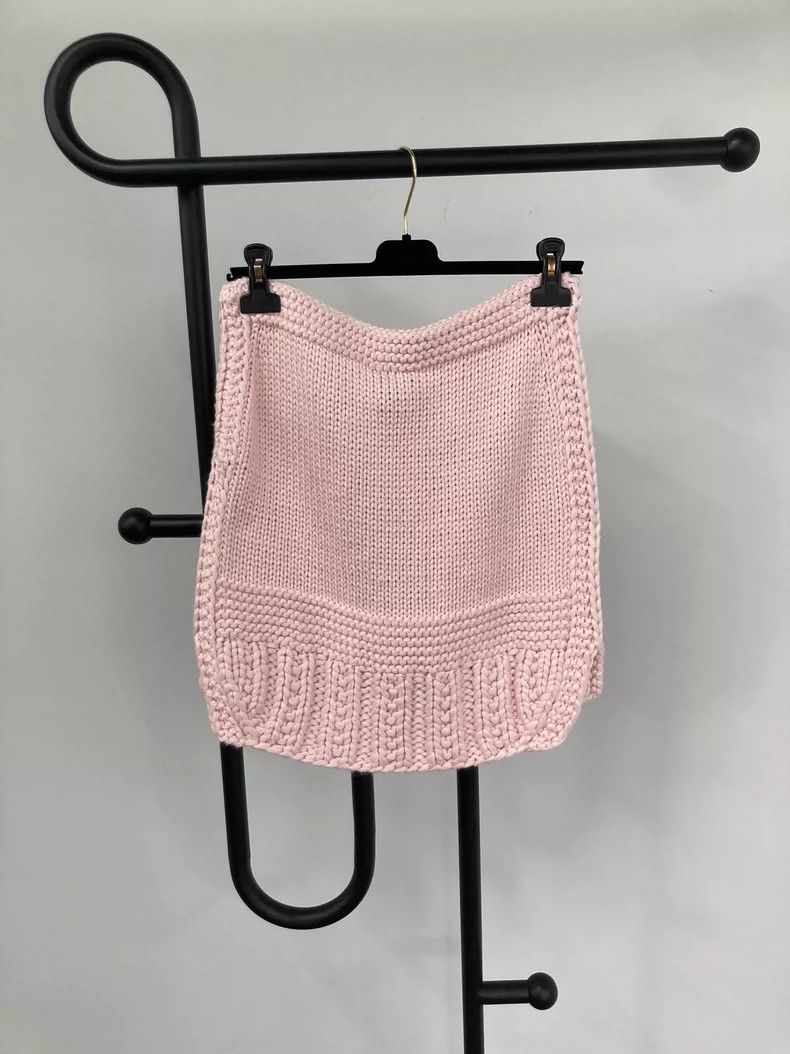Chanel Chanel Pink Knit A-line Mini Skirt - dmc Size US 38 / EU 54 - 2 Thumbnail