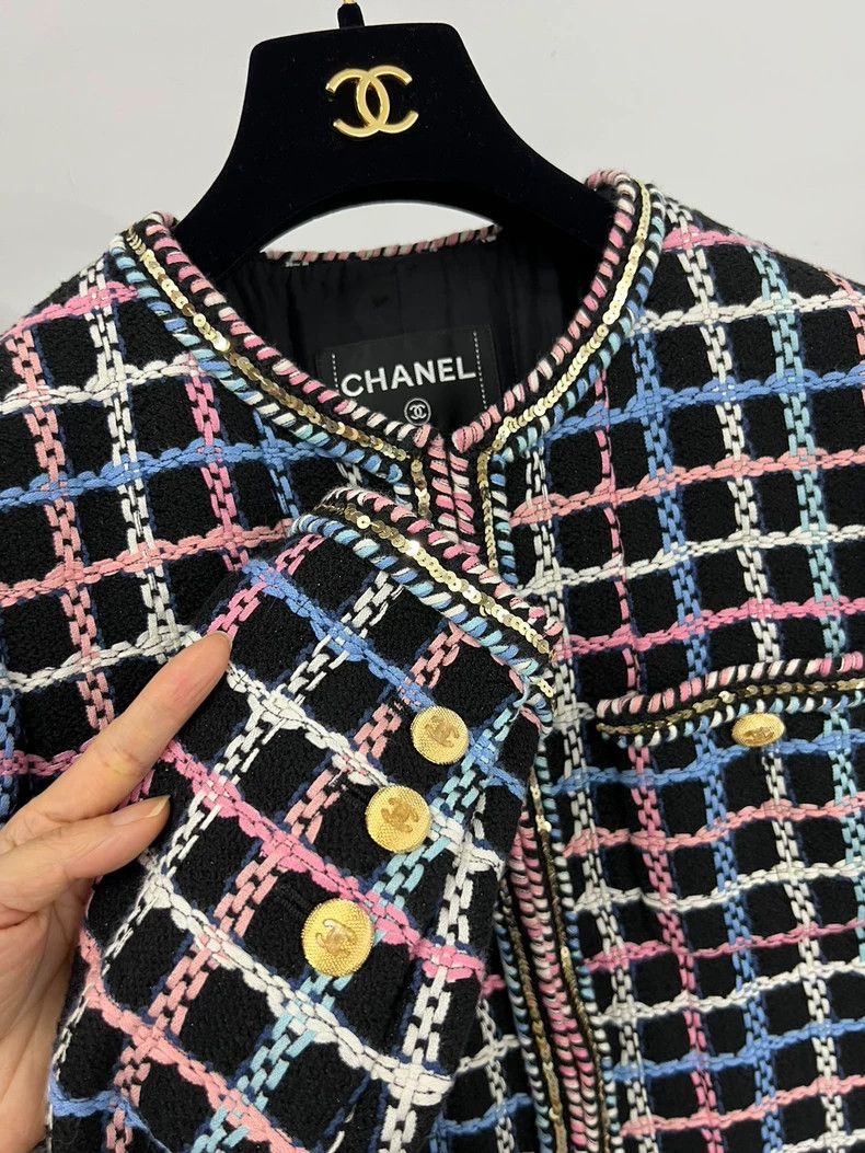 Chanel Chanel Colorful Tweed Check Jacket - dmc Size US S / EU 44-46 / 1 - 4 Thumbnail