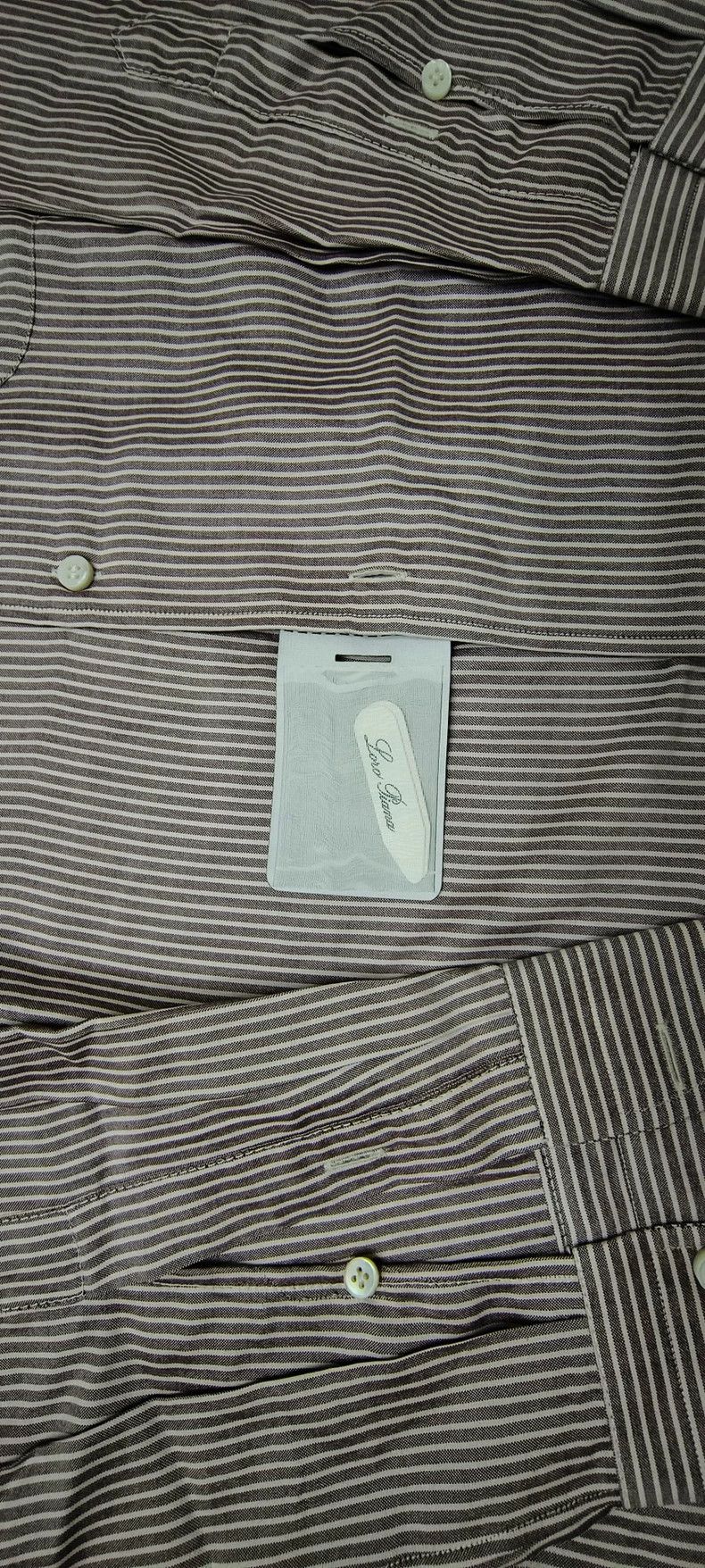 Loro Piana Loro Piana Striped Silk Button-Up Shirt - dmc Size US L / EU 52-54 / 3 - 7 Thumbnail