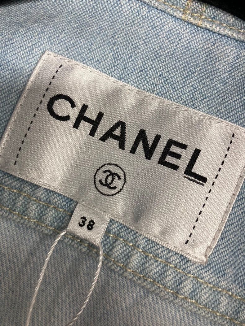 Chanel Chanel Camellia Denim Jacket - dmc Size US M / EU 48-50 / 2 - 3 Thumbnail